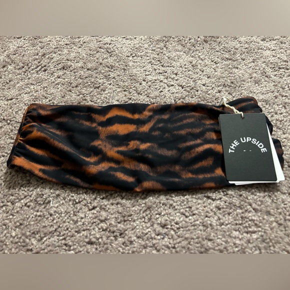 The Upside Woman’s Tiger Leopard Bandeau Bikini Top and Bottoms - Picture 2 of 4